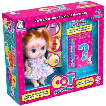 Boneca com Acessórios - Cot Surprise - Amarela - Cotiplás 