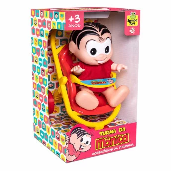 Boneca com Acessórios - Turma da Mônica - Carrinho de Passeio - Samba Toys