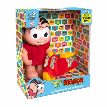 Boneca com Acessórios - Turma da Mônica - Mini Scooter - Samba Toys