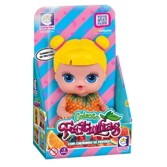 Boneca com Cheirinho - 18 cm - Frutinhas - Abacaxi - Cotiplás