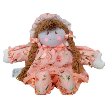 Boneca de Pano - Boneca Bruna - M - Laranja - Juna Baby