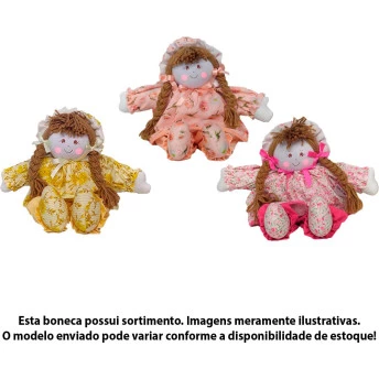 Boneca de Pano - Boneca Bruna - M - Sortida - Juna Baby