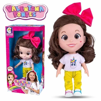 Boneca de Vinil - 28 cm - Youtuber - Valentina Pontes - Cotiplás