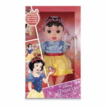 Boneca de Vinil - 30 cm - Baby Princesas Disney Luxo - Branca de Neve - Mimo Toys