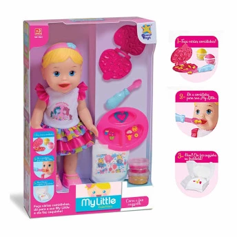 Boneca de Vinil - My Little Collection - Come e Faz Caquinha - Loira - Divertoys