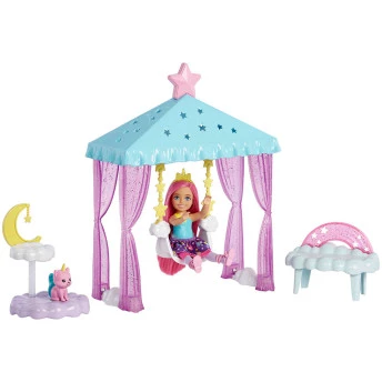 Boneca e Cenário - Barbie Dreamtopia - Chelsea Balanço Mágico - Mattel