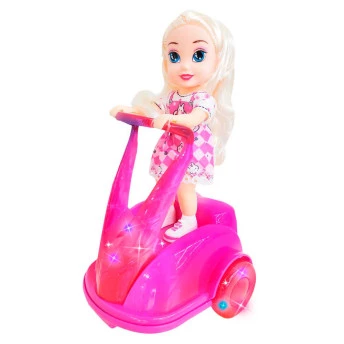 Boneca e Veículo - Belinda Radical - Scooter Top - Loira - DM Toys