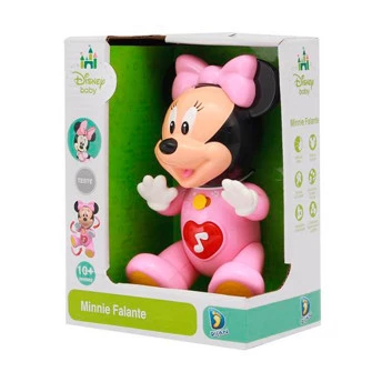 Boneca Interativa - 18 cm - Disney Baby - Minnie Falante - Dican
