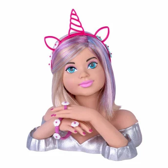 Boneca para Pentear - Busto - Charmosa Rainbow - Loira - Cotiplás