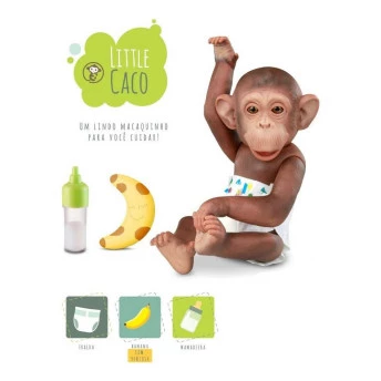 Boneco com Acessórios - Macaquinho Little Caco - OMG Kids