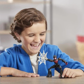 Boneco Miles Morales - Bend and Flex - Homem-Aranha - Marvel - Hasbro