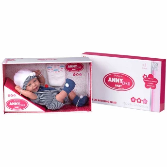 Boneco Bebê - Reborn Anny Doll Baby - Marinheiro - Menino - Cotiplás