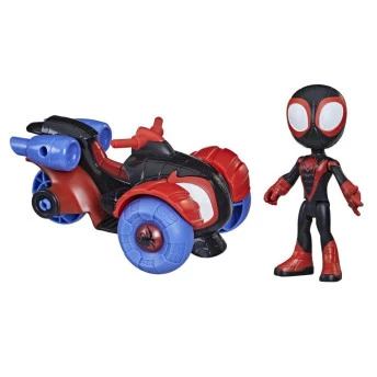 Boneco e Veículo - Spidey and His Amazing Friends - Aracno Triciclo - Miles - Hasbro