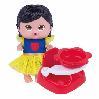 Bonequinha com Acessórios - Princesas Disney - Branca de Neve no Cadeirão - Cotiplás