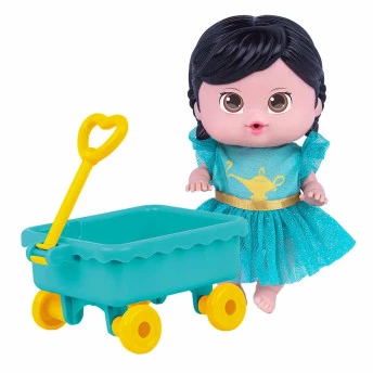 Bonequinha com Acessórios - Princesas Disney - Jasmine no Carrinho - Cotiplás