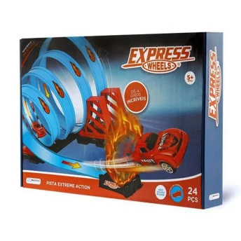 Pista Express Wheels Extreme Action com 4 Loop 360º - Multikids