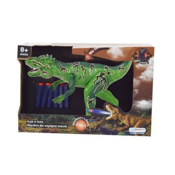 Dino Attack Com Dardos - Verde - Multikids