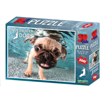 Quebra Cabeça Super 3D Modelo Pug com 100 Peças - Multikids