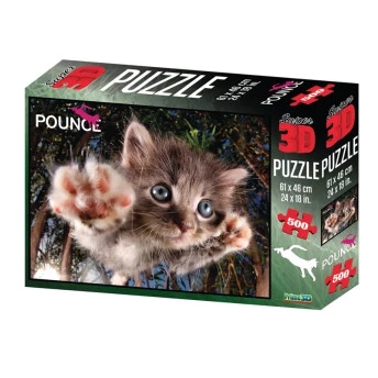 Quebra Cabeça Super 3D Modelo Gato com 500 Peças - Multikids