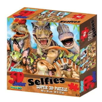Quebra Cabeça 3D Dino Selfie 100 Peças - Multikids