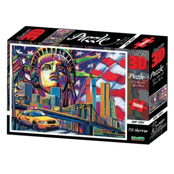 Quebra Cabeça Super 3D New York City 500 Peças - Multikids