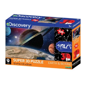Quebra Cabeça Super 3D Planetas 100 Peças - Multikids
