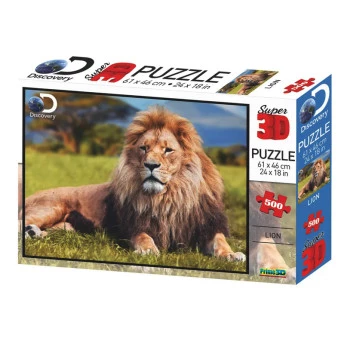 Quebra Cabeça Super 3D Leão 500 Peças - Multikids