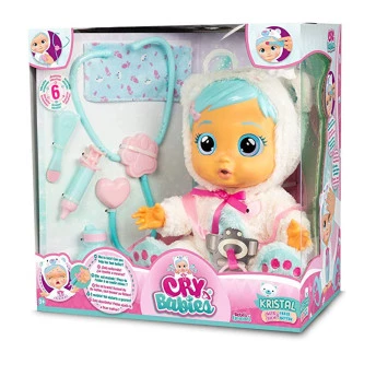 Boneca Cry Babies com Acessórios - Kristal - Multikids