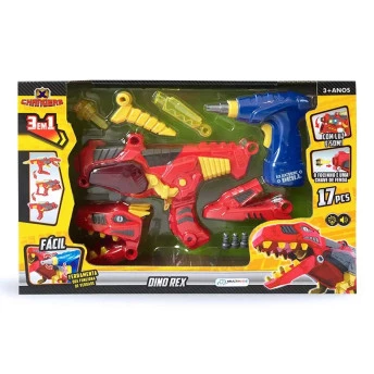 X Changers Junior Modelo Dino Rex 3 em 1 Vermelho - Multikids