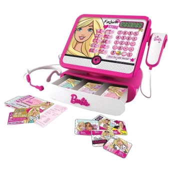 Caixa Registradora Infantil de Luxo com Sons - Barbie - Fun