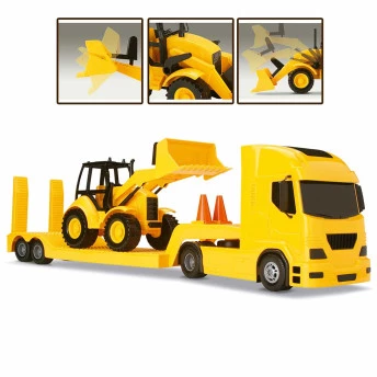 Caminhão de Transporte - Pollux Construction - Trator HL 600 Carregadeira - Silmar 
