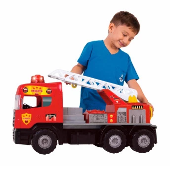 Caminhão Roda Livre - Super Bombeiro - Sirene e Luz - Magic Toys 