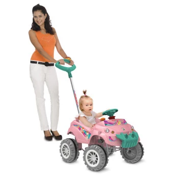 Carrinho de Passeio e Pedal Baby Cross - Rosa - Bandeirante