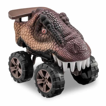 Carrinho Dinossauro Animals Off Road T Rex Sonoro Marrom - Usual Brinquedos