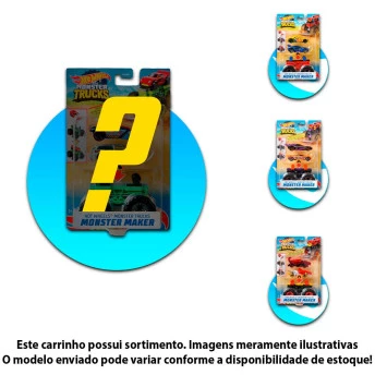 Carrinho Acoplável - Hot Wheels - Monster Trucks - Criador de Monstros - Surpresa - Mattel