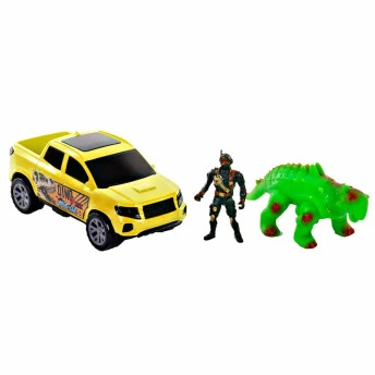 Carrinho com Figura - Dino Park Adventure - Stegosaurus - Samba Toys