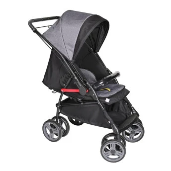 Carrinho de Bebê - Passeio Berço - Maranello 2 - Preto Cinza - Galzerano