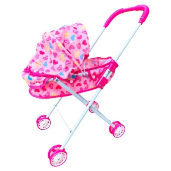 Carrinho de Boneca - Berço - Passeio Divertido - Rosa - DM Toys