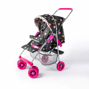 Carrinho de Boneca Bebê - Milano Estilo - Cinza - Oliveira Brinquedos