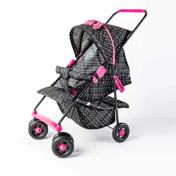 Carrinho de Boneca Bebê - Milano Estilo - Preto - Oliveira Brinquedos