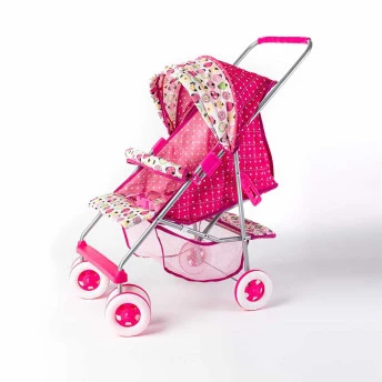 Carrinho de Boneca Bebê - Milano Estilo - Rosa - Oliveira Brinquedos