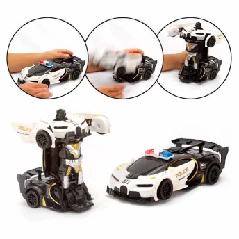 Carrinho de Controle Remoto - Changebot - Carro Robô - Polícia - Polibrinq
