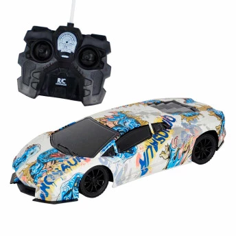 Carrinho de Controle Remoto - Runfast 1 - Azul - DM Toys