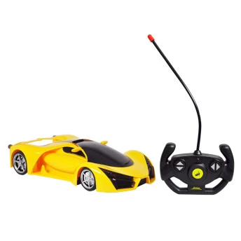 Carrinho de Controle Remoto - Sport Champion - 1:18 - Amarelo - DM Toys