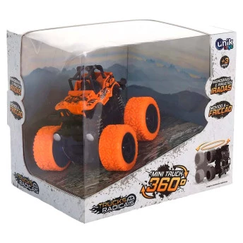 Carrinho de Fricção - Mini Truck 360 - Laranja - Unik Toys