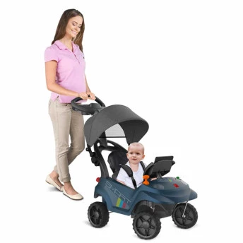 Carrinho de Passeio e Andador - Smart Baby Comfort 360 - Azul - Bandeirante