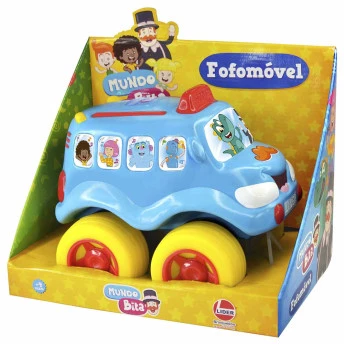 Carrinho em Vinil - Fofomóvel - Mundo Bita - Azul - Líder Brinquedos