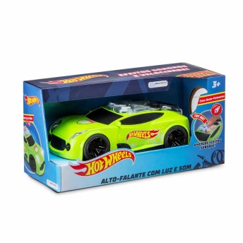 Carro Alto-Falantes - Hot Wheels - com Luz e Som - Verde - Multikids