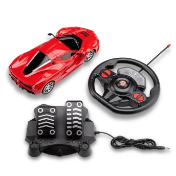 Carro Racing Control Speed X - Volante e Pedal - Vermelho - Multikids