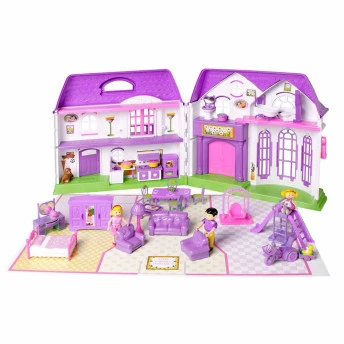 Casinha com Acessórios - Luzes e Sons - Lar Doce Lar - 32 Peças - Braskit
